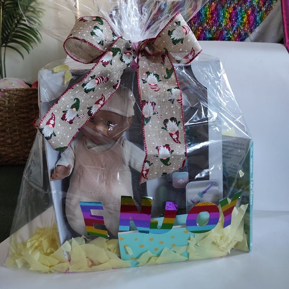 Gift Basket for Girls – Baby Doll Playset + Moana Book  + Butterfly Décor - Picture 6 of 15